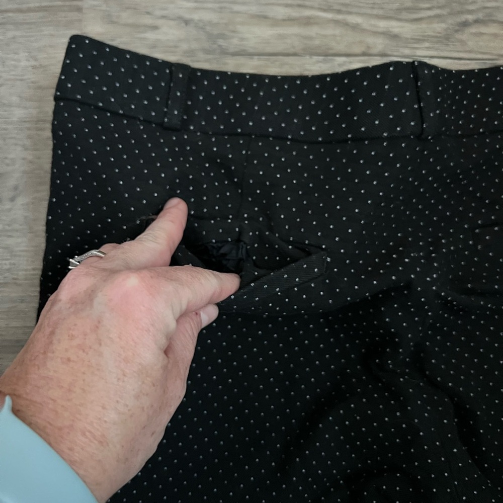 Banana Republic Sloan Ankle Black and white Polka Dot Straight Leg Career Pants - Picture 10 of 15